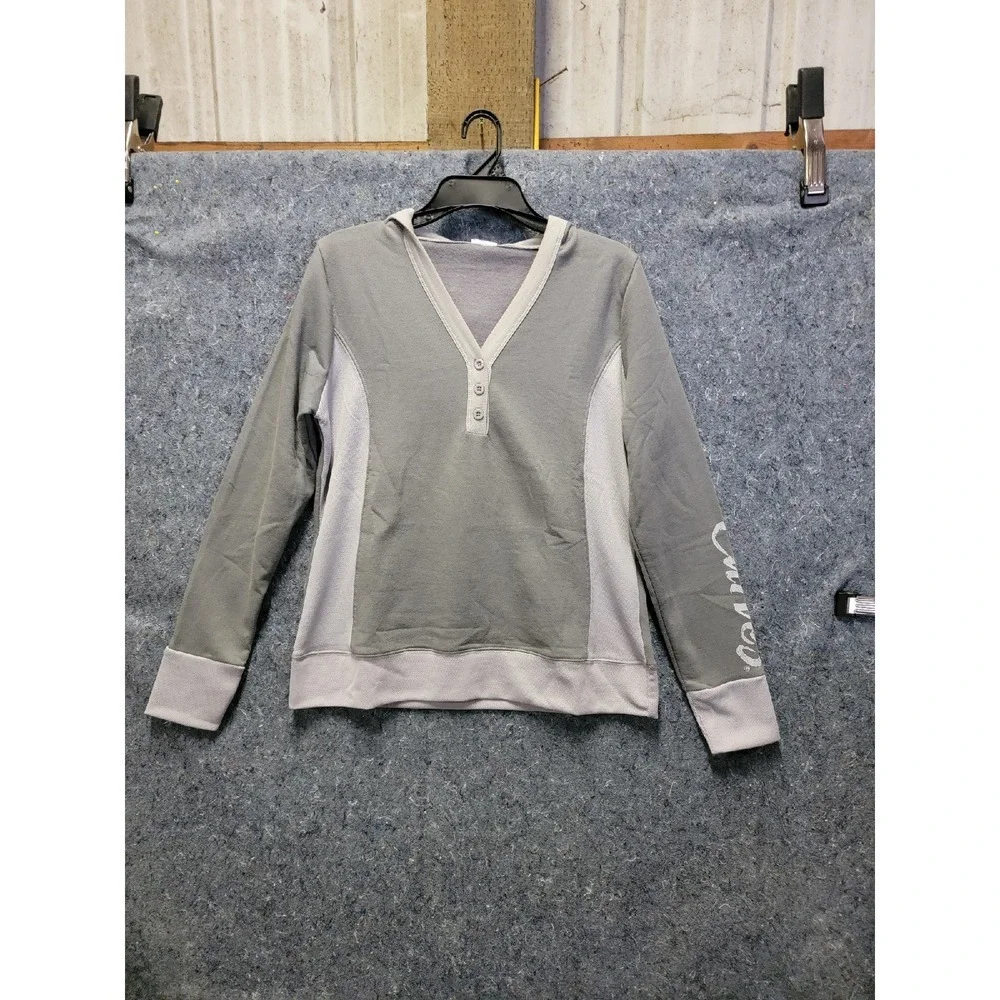 Tri-Color Gary Hoodie w/hood and long‎ sleeves Pull over Size Medium